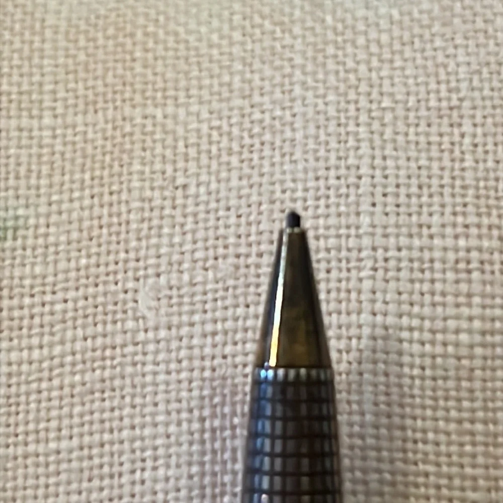 Vintage Parker 75 Sterling Silver Cisele mechanical pencil and pen set chisel